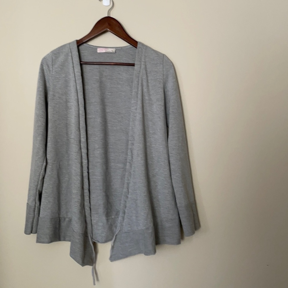 London rose cotton drawstring cardigan